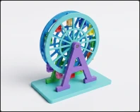 A printed desktop ferris wheel modelled on the London Eye